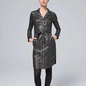 Animal-Print Foil Shirt Dress NWOT